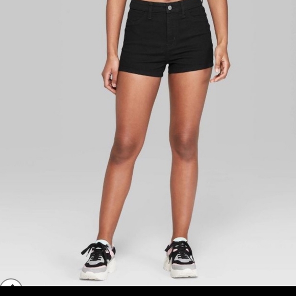 NWOT Wild Fable High Rise Jean Shorts In Black - Picture 1 of 3